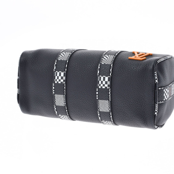 LOUIS VUITTON Distorted Keepall XS Black Leather Shoulder Bag - Picture 5 of 9